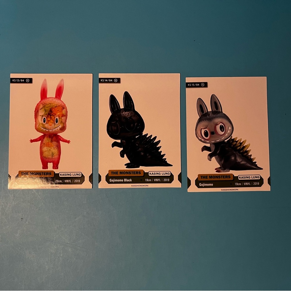 How2Work The Monsters Series 2 Collectible Trading Card - 3 card lot